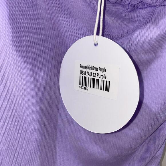 NWT Princess Polly ‘Penney’ Lavender Purple Bodycon Short Mini Dress- Size 8 - Picture 4 of 5